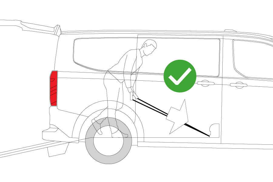 Walking restraints Back Into Vehicle