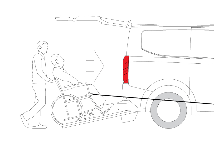 Pushing Wheelchair Into WAV