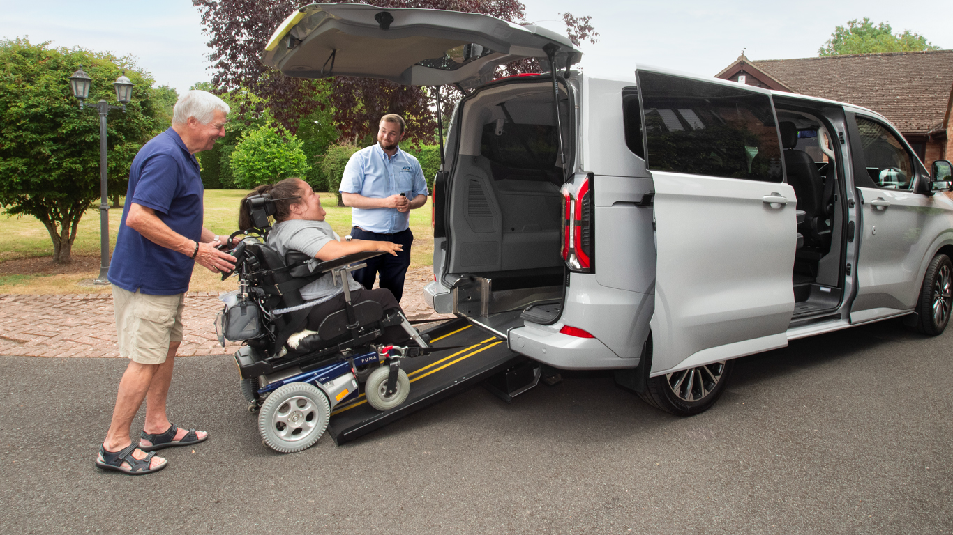 Vehicles for large wheelchairs