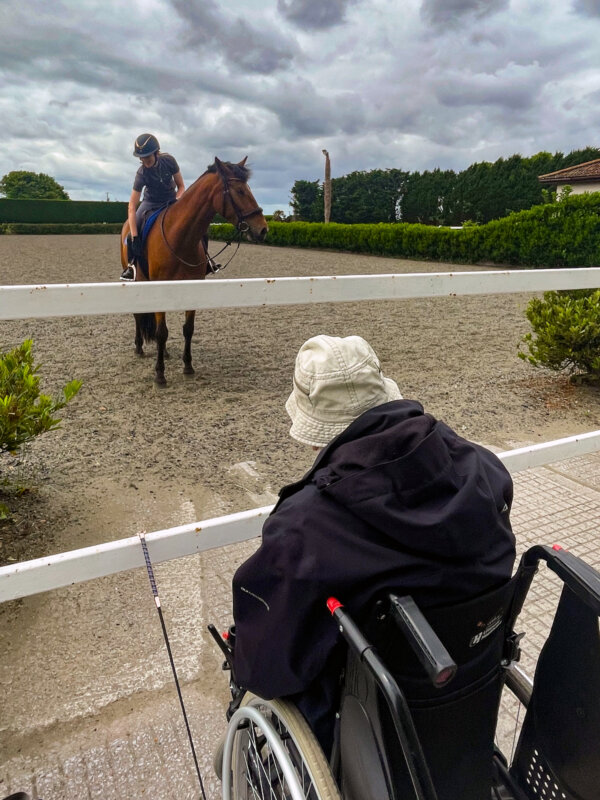 Brian watches the horses