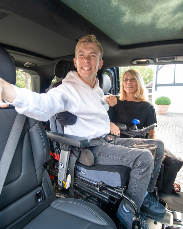 Wills inside his dream car!